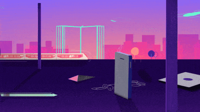 Animation 2D motion design et montage vidéo pour Sncf